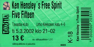 Ken Hensley European Tour 2002